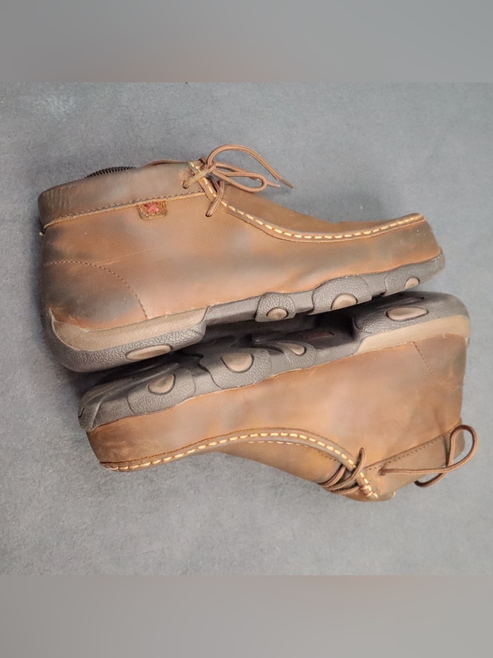 Twisted X Womens 9W Brown Leather Steel Toe Driving Moc Work Safety Boots - Picture 5 of 15